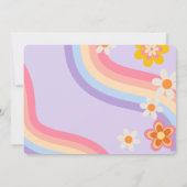 Drei Flaschen Retro Rainbow Baby Foto Einladung (Rückseite)