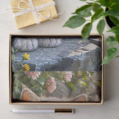 Drei flauschige Kätzchen mit rosa Mums Seidenpapier (Geschenk)