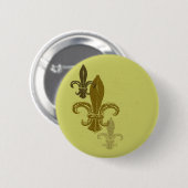 Drei Fleur De Lis Button (Vorne & Hinten)