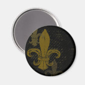 Drei Fleur De Lis Magnet (Vorderseite/Rückseite)