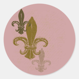 Drei Fleur De Lis Runder Aufkleber