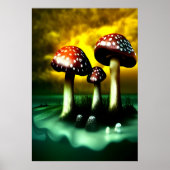 Drei-Fliegenamanita | AI Art Poster (Vorne)