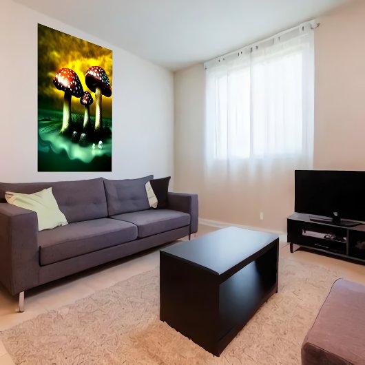 Drei-Fliegenamanita | AI Art Poster