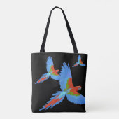 Drei fliegende Macaws Tasche (Rückseite)