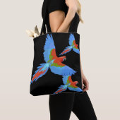 Drei fliegende Macaws Tasche (Von Nahem)