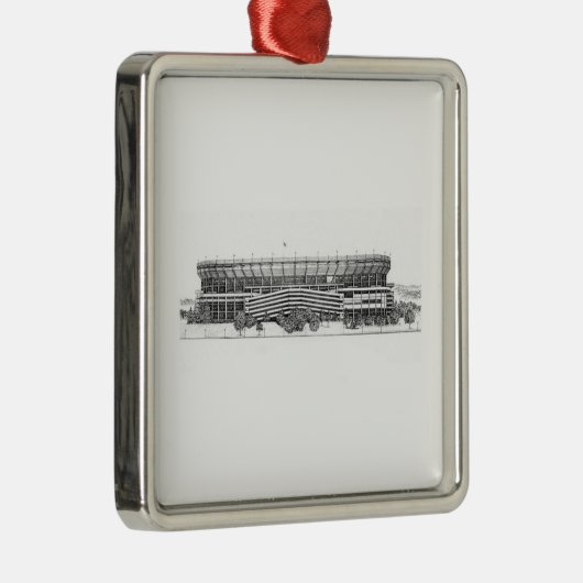 Drei Fluss-Weihnachtsverzierung Silbernes Ornament (Rechts)