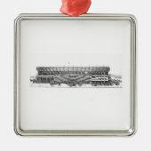 Drei Fluss-Weihnachtsverzierung Silbernes Ornament (Vorne)