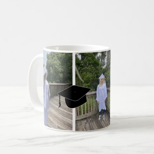 Drei Foto Abschluss Collage Kaffeetasse (Vorderseite Links)