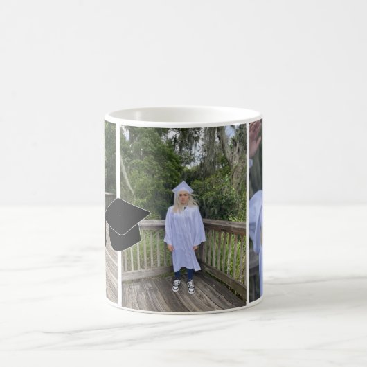 Drei Foto Abschluss Collage Kaffeetasse (Mittel)