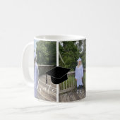 Drei Foto Abschluss Collage Script Tasse (Vorderseite Links)