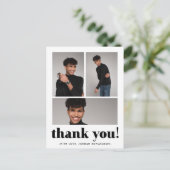Drei Foto Abschluss Vielen Dank Postcard Postkarte (Stehend Vorderseite)