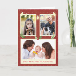 Drei Foto aus dem Namen Light String Red personali Karte