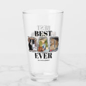 Drei Foto Bester Vater je Individuelle Name Glas (Rückseite)