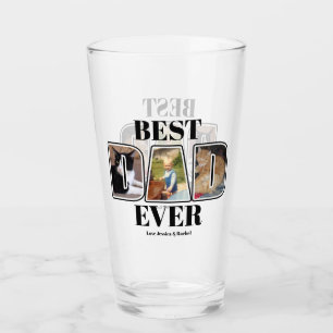 Drei Foto Bester Vater je Individuelle Name Glas