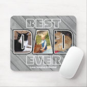 Drei Foto Bester Vater je Individuelle Name Imitat Mousepad (Mit Mouse)