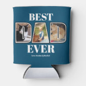 Drei Foto Bester Vater je Individuelle Name Kühler Dosenkühler (Vorderseite)