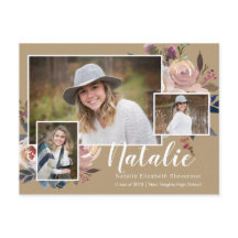 Drei Foto-Bläserin-Personalisiert-Graduierungspart