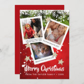 Drei-Foto-Caption Collage Frohe Weihnachten (Vorne/Hinten)