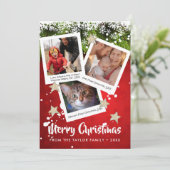 Drei-Foto-Caption Collage Frohe Weihnachten (Stehend Vorderseite)