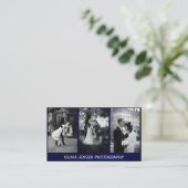 Drei Foto Collage Fotograf Business Card Visitenkarte (Stehend Vorderseite)