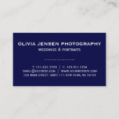 Drei Foto Collage Fotograf Business Card Visitenkarte (Rückseite)