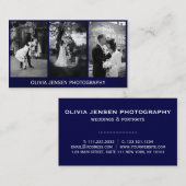 Drei Foto Collage Fotograf Business Card Visitenkarte (Vorne/Hinten)