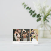 Drei Foto Collage Fotograf Business Card Visitenkarte (Stehend Vorderseite)