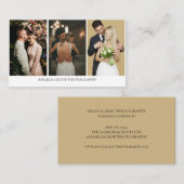 Drei Foto Collage Fotograf Business Card Visitenkarte (Vorne/Hinten)
