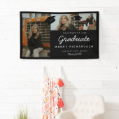 Drei Foto Collage Glückwünsche zum Graduate Black Banner (Insitu)