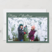 Drei-Foto-Collage Grün Schrift Frohe Weihnachten (Vorderseite)
