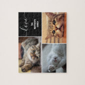 Drei Foto Collagen niedliche Katzen personalisiert Puzzle (Vertikal)