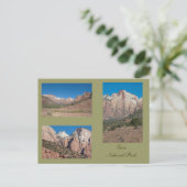Drei Foto des Zion-Nationalparks Postkarte (Stehend Vorderseite)