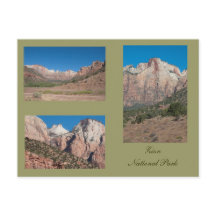 Drei Foto des Zion-Nationalparks