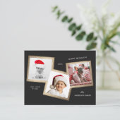 Drei Foto Frame Family - Urlaubspostkarte Feiertagspostkarte (Stehend Vorderseite)