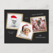 Drei Foto Frame Family - Urlaubspostkarte Feiertagspostkarte (Vorderseite)