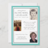 drei Foto-Gedenkkarten Einladung (Vorderseite)