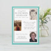 drei Foto-Gedenkkarten Einladung (Stehend Vorderseite)