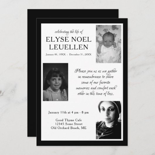 drei Foto-Gedenkkarten Programm (Vorne/Hinten)