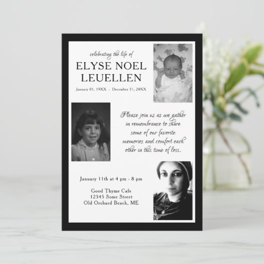 drei Foto-Gedenkkarten Programm (Stehend Vorderseite)