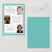 drei Foto-Gedenkkarten Visitenkarte (Vorne/Hinten)