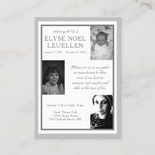 drei Foto-Gedenkkarten Visitenkarte