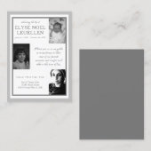 drei Foto-Gedenkkarten Visitenkarte (Vorne/Hinten)