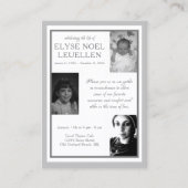 drei Foto-Gedenkkarten Visitenkarte (Vorderseite)