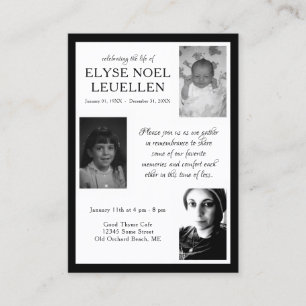 drei Foto-Gedenkkarten Visitenkarte