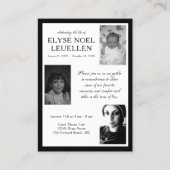 drei Foto-Gedenkkarten Visitenkarte (Vorderseite)