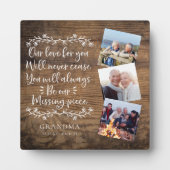 Drei-Foto-Gedenkstätte für die Holzfamilie Fotoplatte (Vorderseite)