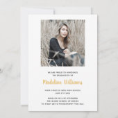 Drei Foto Grad Cap Abschluss Ankündigungskarte Ankündigung (Rückseite)