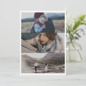 Drei Foto Happy Holidays Feiertagskarte (Stehend Vorderseite)