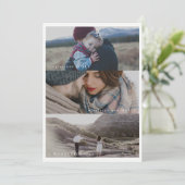 Drei Foto Happy Holidays Feiertagskarte (Stehend Vorderseite)