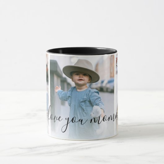 Drei Foto I Liebe Sie MOMY Custom Tasse (Zentrum)